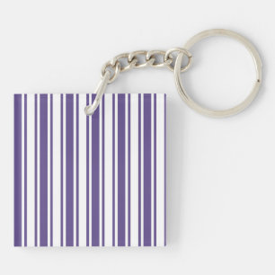 Porte-clés Bandes de bonbons ultra violettes et blanches