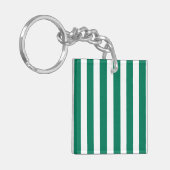 Porte-clés Bandes de bonbons vert et blanc (Devant gauche)