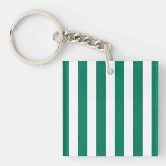 Porte-clés Bandes de bonbons vert et blanc (Devant)