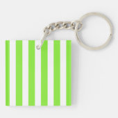 Porte-clés Bandes de bonbons vert et blanc de chaux (Dos)