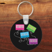 Porte-clés Bandes de cassettes colorées (Recto)