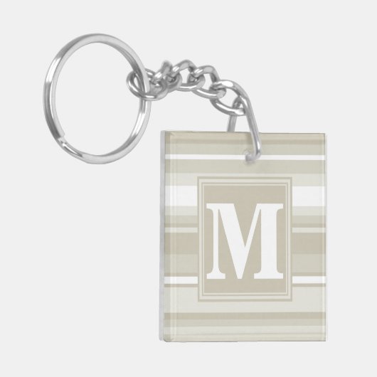 Porte-clés Bandes de grès monogramme (Devant gauche)