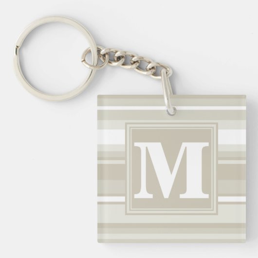 Porte-clés Bandes de grès monogramme (Devant)
