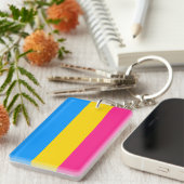 Porte-clés Bandes de Pride Pansexuelle (Devant droit)