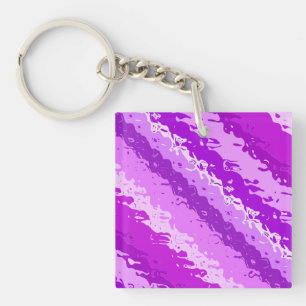 Porte-clés Bandes de verre - nuances améthyste violet