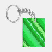 Porte-clés Bandes de verre - tons vert émeraude (Devant gauche)