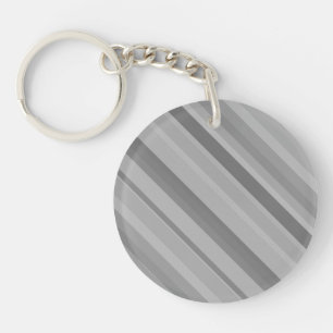 Porte-clés Bandes diagonales grises