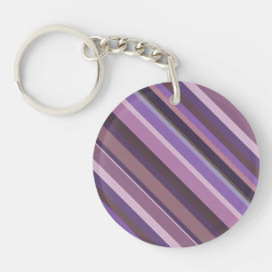 Porte-clés Bandes diagonales mauves