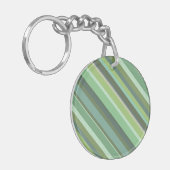 Porte-clés Bandes diagonales vert olive (Devant gauche)