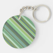 Porte-clés Bandes diagonales vert olive (Dos)