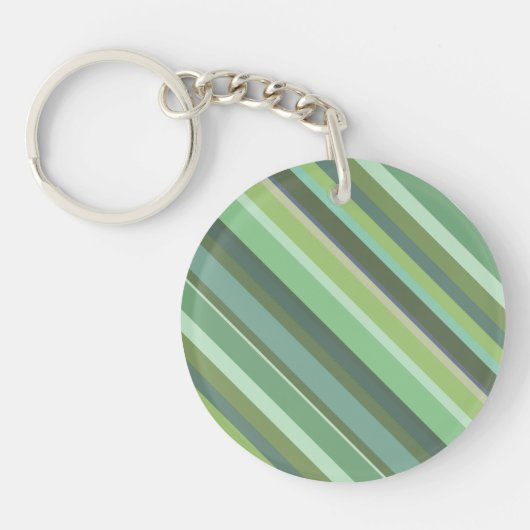Porte-clés Bandes diagonales vert olive (Devant)