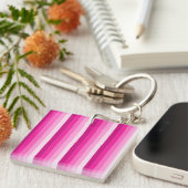 Porte-clés Bandes d'ombre rose chaud (Devant Droit)