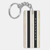 Porte-clés Bandes d'or et de noir (Devant gauche)