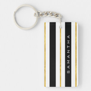 Porte-clés Bandes d'or et de noir