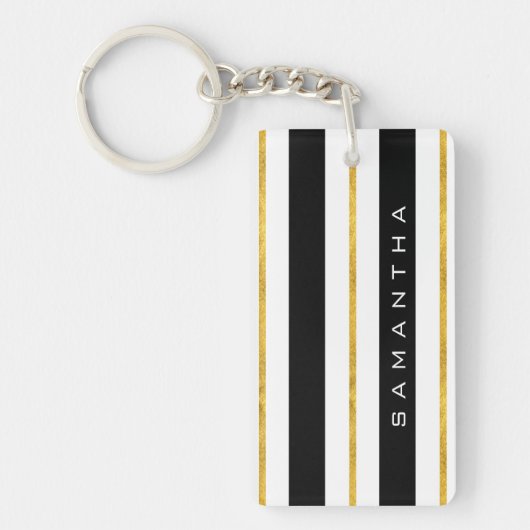 Porte-clés Bandes d'or et de noir (Devant)