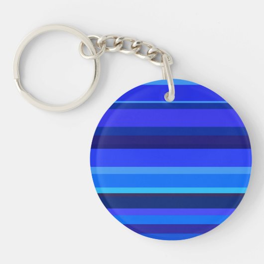 Porte-clés Bandes horizontales bleues (Devant)
