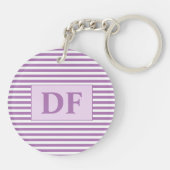 Porte-clés Bandes initiales couleur violet/blanc personnalisé (Dos)