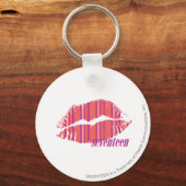 Porte-clés Bandes minces rose (Recto)