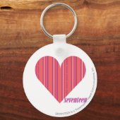 Porte-clés Bandes minces rose 3 (Recto)