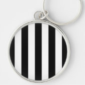 Porte-clés Bandes noires et blanches, Motif rayé, Lignes (Devant)