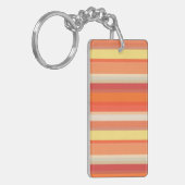 Porte-clés Bandes rouges mignonnes orange (Devant gauche)