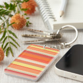 Porte-clés Bandes rouges mignonnes orange (Devant droit)