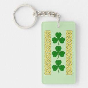 Porte-clés Bandes trio shamrocks et de nouage