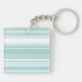 Porte-clés Bandes vertes de menthe monogramme (Dos)