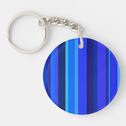 Porte-clés Bandes verticales bleues (Devant)