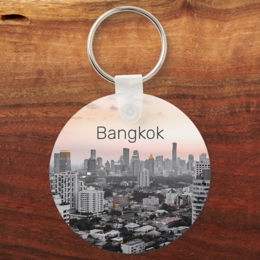 Porte-clés Bangkok Skyline Sunset Panorama BKK Thaïlande (Recto)