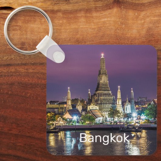 Porte-clés Bangkok Wat Arun Sunset BKK Thaïlande Souvenir (Recto)