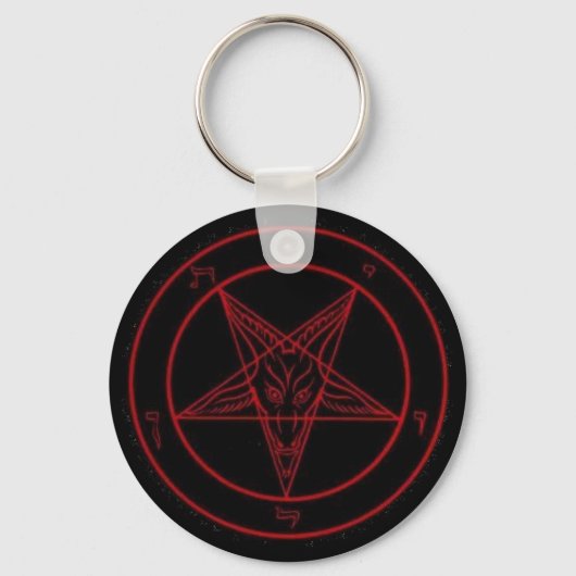 Porte-clés baphomet - Customisé (Recto)
