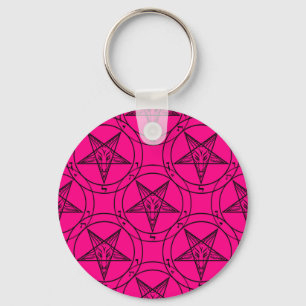 Porte-clés baphomet rose