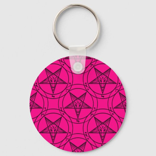 Porte-clés baphomet rose (Recto)