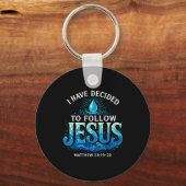 Porte-clés Baptisé J'ai décidé de suivre Jésus Baptême (Recto)
