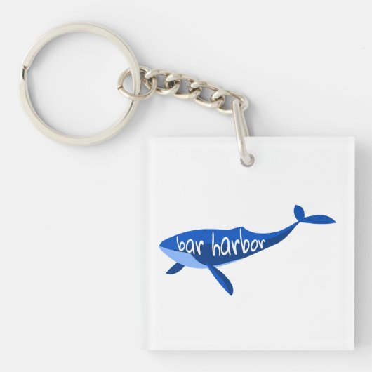 Porte-clés Bar Harbour Maine Whale (Devant)