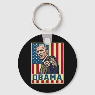Porte-clés Barack Obama 44ème Président américain Pop Art Vin