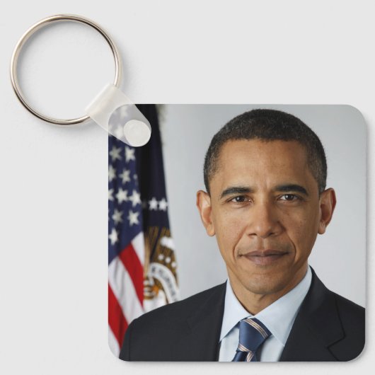 Porte-clés Barack Obama Président américain Portrait de la Ma (Recto)