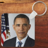 Porte-clés Barack Obama Président américain Portrait de la Ma (Verso)