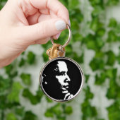 Porte-clés Barack Obama - Profil noir et blanc (Main)