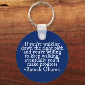 Porte-clés Barack Obama Progrès Encouragement Inspirationnel  (Verso)