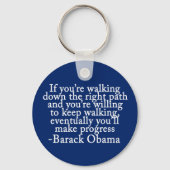 Porte-clés Barack Obama Progrès Encouragement Inspirationnel  (Verso)