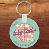 Porte-clés Barbade Caraïbes île cadeau accessoire (Recto)
