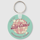 Porte-clés Barbade Caraïbes île cadeau accessoire (Verso)