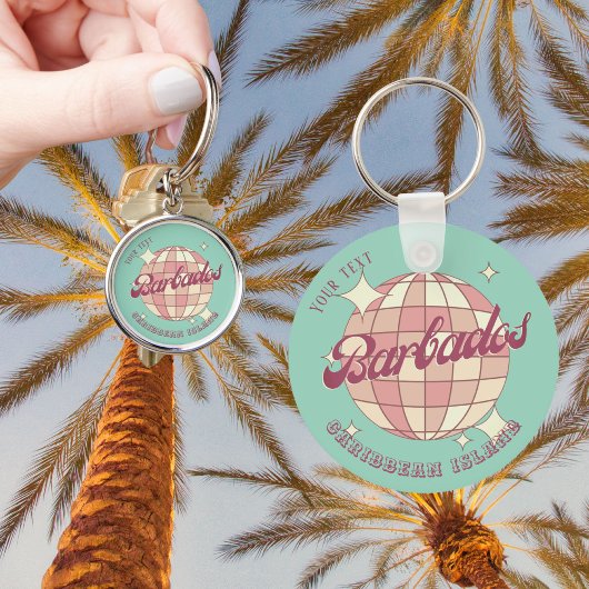 Porte-clés Barbade Caraïbes île cadeau accessoire
