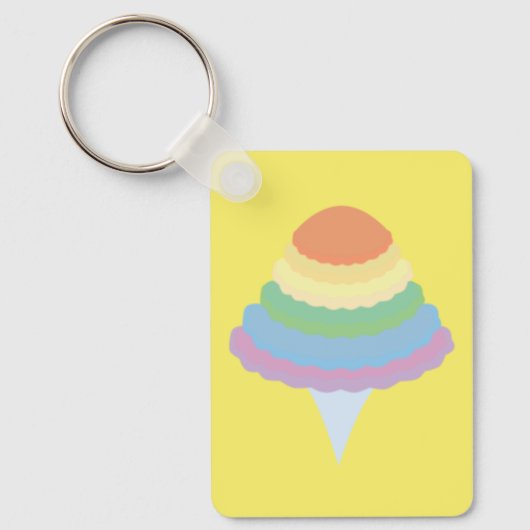 Porte-clés Barbe à papa arc-en-ciel  (Recto)