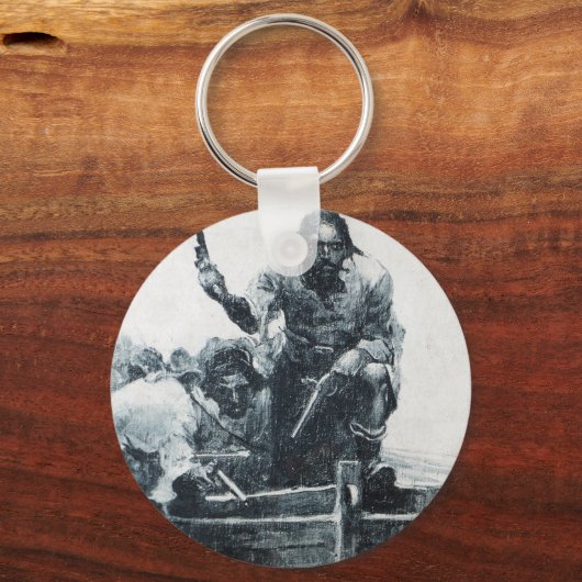 Porte-clés Barbe Noire approchant (Recto)