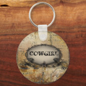 Porte-clés barbelé rustique western country cowboy mariage (Recto)