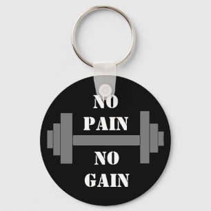 Porte-clés barbell NO PAIN NO GAIN