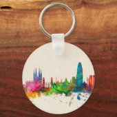 Porte-clés Barcelona Espagne Skyline (Recto)